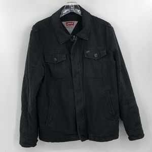 Levi’s Trucker Work Chore Jacket Black Men’s Size Large